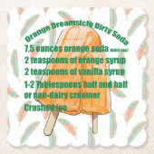 Dirty Soda Orange Recipe Untersetzer (Vorderseite)