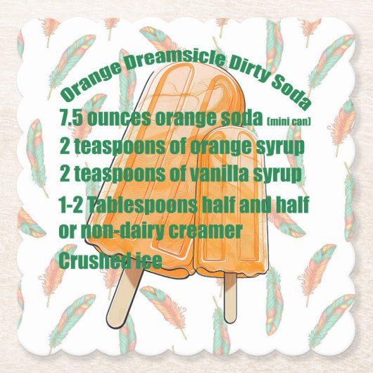 Dirty Soda Orange Recipe Untersetzer (Vorderseite)