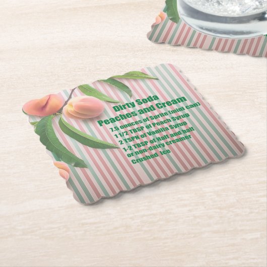 Dirty Soda Peaches Untersetzer (angewinkelt)