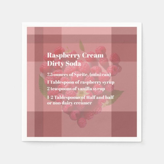 Dirty Soda Raspberry Napkin Serviette (Vorderseite)