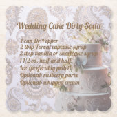 Dirty Soda Wedding Cake Untersetzer (Vorderseite)