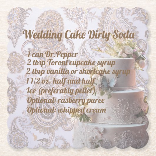 Dirty Soda Wedding Cake Untersetzer (Vorderseite)