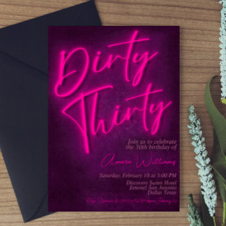 Dirty Thirty - 30. Geburtstag Einladung