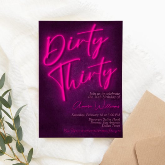Dirty Thirty - 30. Geburtstag Einladung