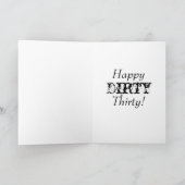 Dirty Thirty Birthday Card Karte (Innenseite)