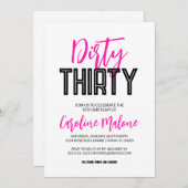 Dirty Thirty Birthday Einladung (Vorne/Hinten)