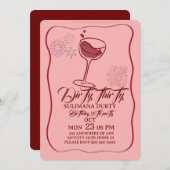 Dirty thirty birthday invitation template, cherry einladung (Vorne/Hinten)