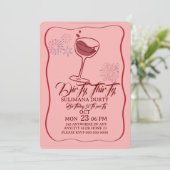 Dirty thirty birthday invitation template, cherry einladung (Stehend Vorderseite)