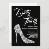Dirty Thirty Birthday Invite Einladung (Vorne/Hinten)