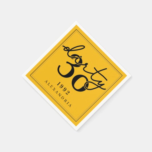 Dirty Thirty - Birthday - Napkins Serviette (Ecke)