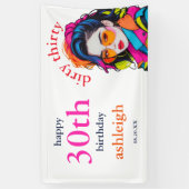 Dirty Thirty Birthday Party Banner (Vertikal)