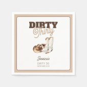 Dirty Thirty Cocktail Western 30. Geburtstag Party Serviette (Vorderseite)