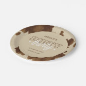 Dirty Thirty Country Western 30th Birthday Party Pappteller (Schrägansicht)