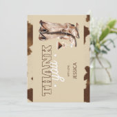 Dirty Thirty Country Western Rustic 30th Birthday Dankeskarte (Stehend Vorderseite)