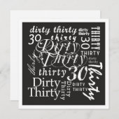 Dirty Thirty Einladung (Vorne/Hinten)