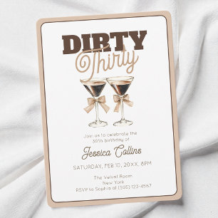 Dirty Thirty Espresso Cocktail 30. Geburtstag Part Einladung