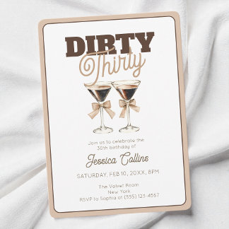 Dirty Thirty Espresso Cocktail 30. Geburtstag Part Einladung