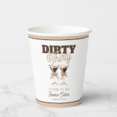 Dirty Thirty Espresso Cocktail 30. Geburtstag Part Pappbecher (Rückseite)