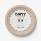 Dirty Thirty Espresso Cocktail Retro 30. Geburtsta Pappteller (Vorderseite)