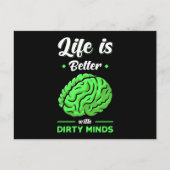 Dirty Thoughts Funny Sprichwort Postkarte (Vorderseite)