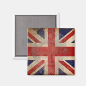 Dirty UK Flag Magnet mit Königin Elizabeth II (Vorderseite/Rückseite)