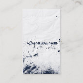 Dirty, verklebt und zerknittert visitenkarte (Rückseite)