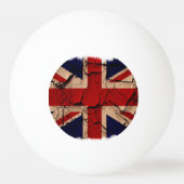 Dirty Vintag UK Union Jack Flag Tischtennisball (Vorderseite)