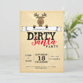 Dirty Weihnachtsgeschenk-Wechselstube Einladung (Stehend Vorderseite)