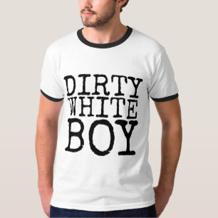 DIRTY WHITE BOY VINTAGEN MÄNNER T - SHIRT