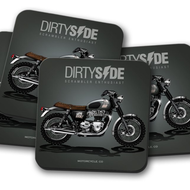 Dirtyside Motorrad-Untersetzer | Motorrad-Unterset Getränkeuntersetzer