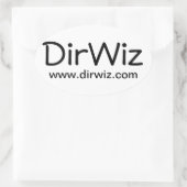 DirWiz Oval Ovaler Aufkleber (Tasche)