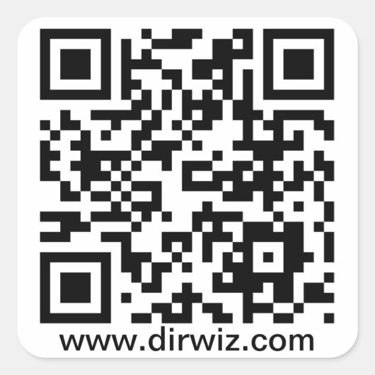 DirWiz QR Aufkleber (Vorderseite)