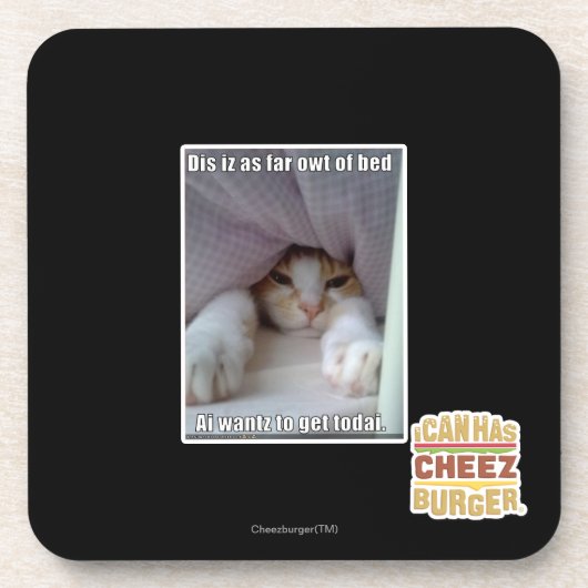 DIS iz als weit owt des Betts. Untersetzer (Vorderseite)