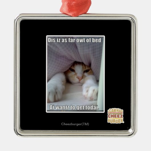 Dis iz bis zum Bett. Ornament Aus Metall (Vorne)