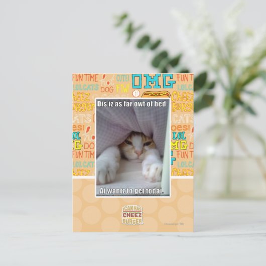 Dis iz bis zum Bett. Postkarte (Stehend Vorderseite)