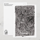 Dis-Kreuzung, Tinte zeichnend Flachkarte (Vorne/Hinten)