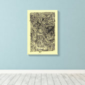 Dis-Kreuzung, Tinte zeichnend Leinwanddruck (Insitu (Holzboden))