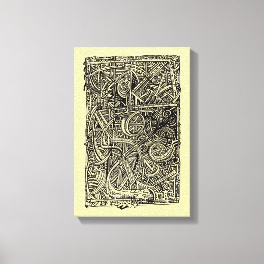 Dis-Kreuzung, Tinte zeichnend Leinwanddruck (Vorderseite)