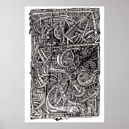 Dis-Kreuzung, Tinte zeichnend Poster