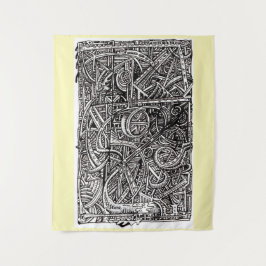 Dis-Kreuzung, Tinte zeichnend Wandteppich