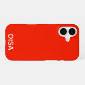 Disa Rot Farbname iPhone 16 Hülle (Rückseite (Horizontal))