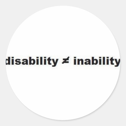 Disability Math Sticker (Vorderseite)