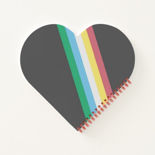 Disability Pride Flag Spiral Notebook Notizblock (Rückseite)