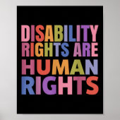 Disability Rights Are Human Rights Equality Trans  Poster (Vorne)