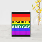 Disabled And Gay Funny For Men Women Karte (Gelbe Blume)