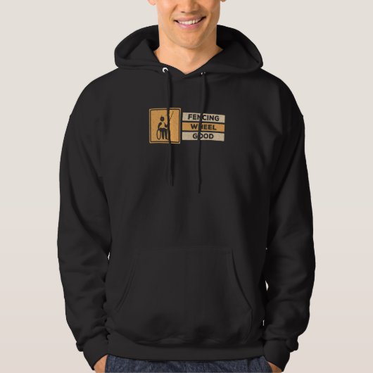 Disabled Fencer Handicap Wheelfleisch Fencing Hoodie (Vorderseite)