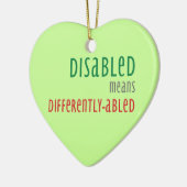 Disabled means differently-abled Christmas ornamen Keramik Ornament (Links)