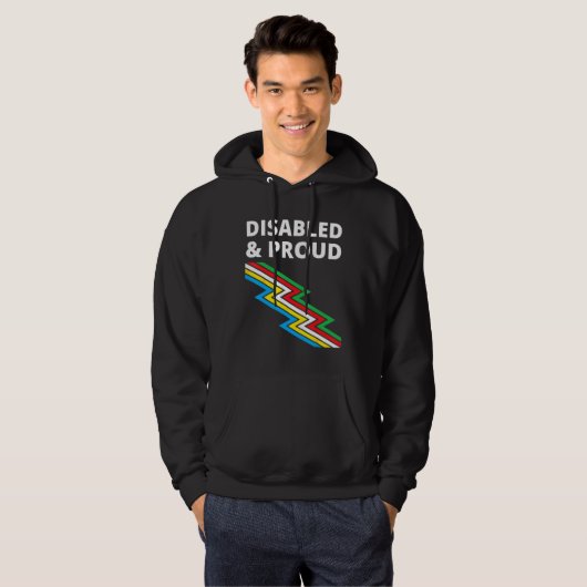 Disabled & Proud Disability Pride Hoodie (Vorne ganz)