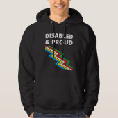 Disabled & Proud  Disability Pride Hoodie (Vorderseite)