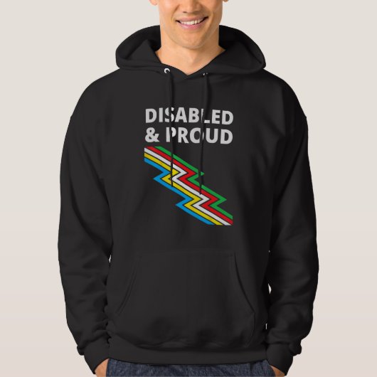 Disabled & Proud  Disability Pride Hoodie (Vorderseite)